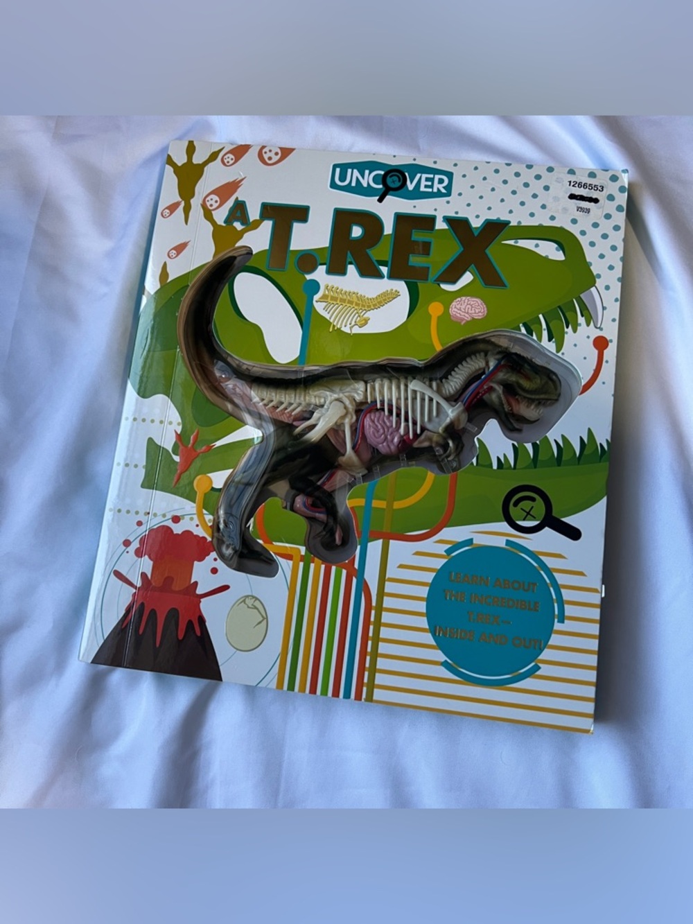 Uncover A T Rex Dinosaur Book with 3D Model Kids Science Hardcover